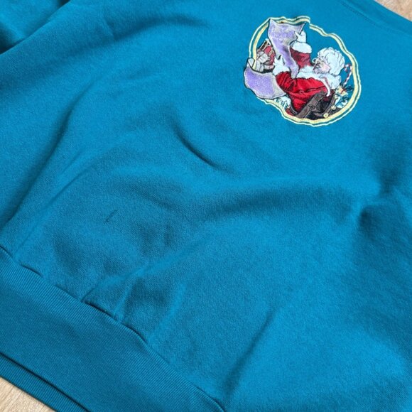 Vintage 90s Baggy Christmas Crew Neck Ugly Sweater Mrs. Claus XL Ugly - Picture 4 of 9